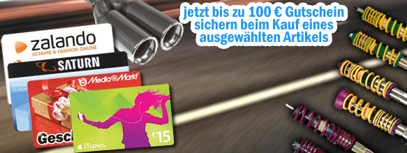 Gutscheinaktion bis zu 100 EUR kassieren