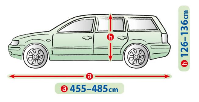 Profi Vollgarage Ganzgarage Autoabdeckung Abdeckplane Schrägheck 4,55-4,85