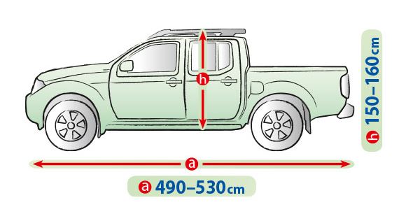 Profi Vollgarage Ganzgarage Autoabdeckung Abdeckplane Pick-Up 4,90-5,30m