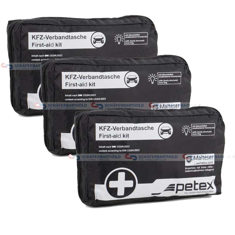 3x KFZ Verbandstasche schwarz