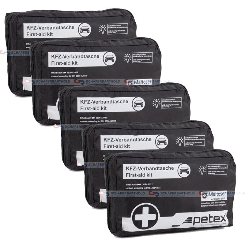 5x KFZ Verbandstasche schwarz