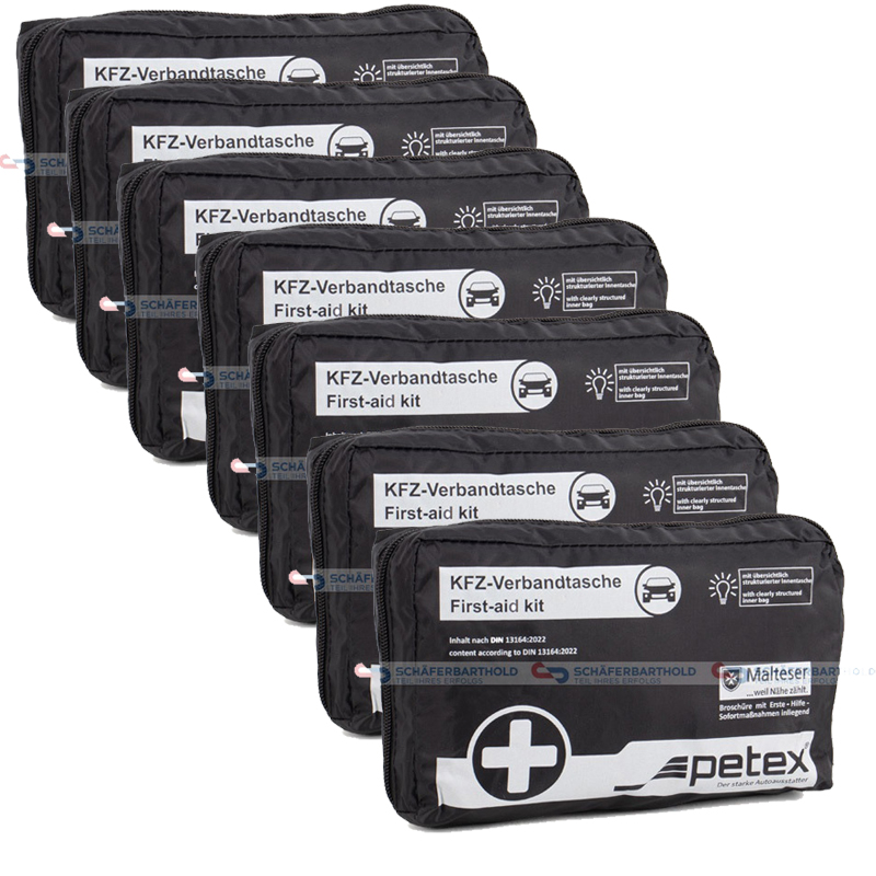 7x KFZ Verbandstasche schwarz