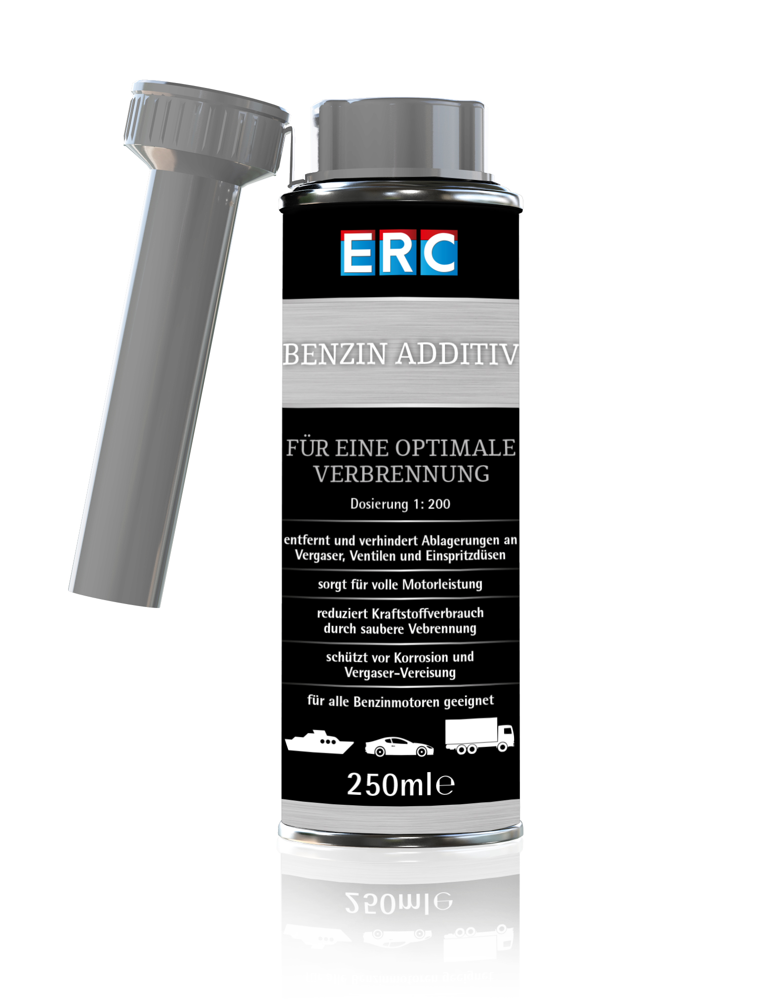 2 x 250 ml ERC Benzin Sprit Additiv für alle Benzinmotoren