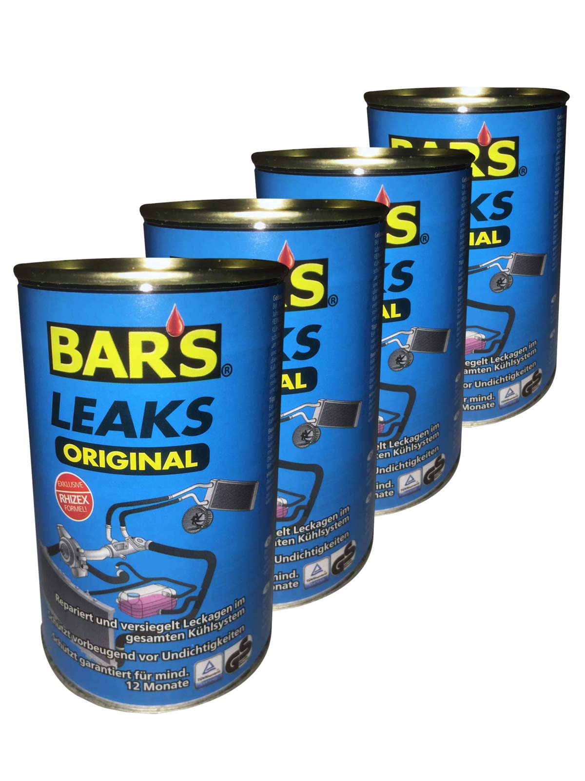 4x BARS Leaks Original Kühlerdichtung Kühlerdichtmittel blaue Dose 150g