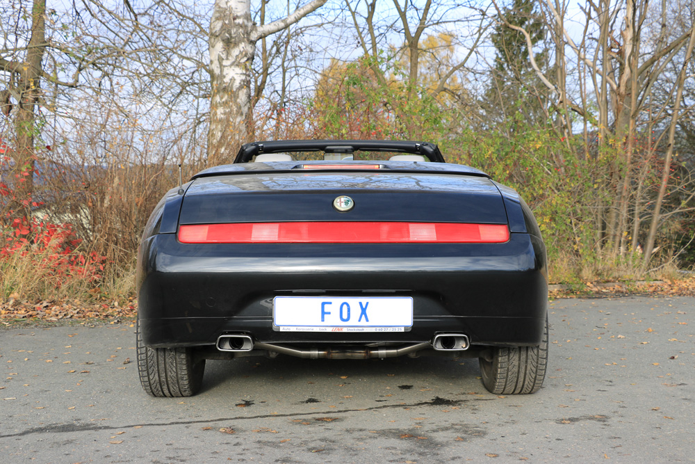Fox Duplex Auspuff für Alfa GTV Typ 916 Endrohrsystem Ausgang rechts/links 