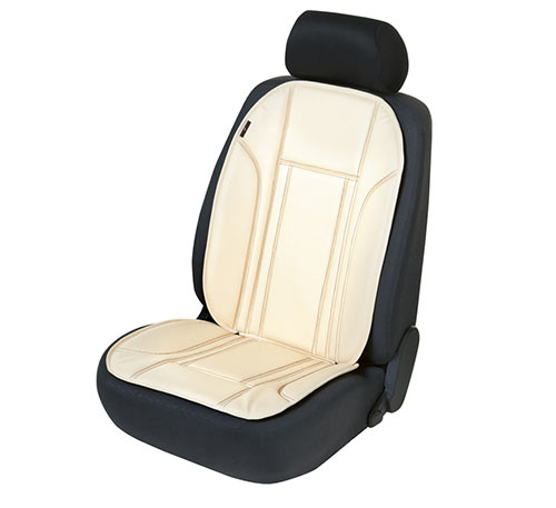 Sitzauflage Sitzaufleger Ravenna beige Kunstleder Sitzschoner für Peugeot 206