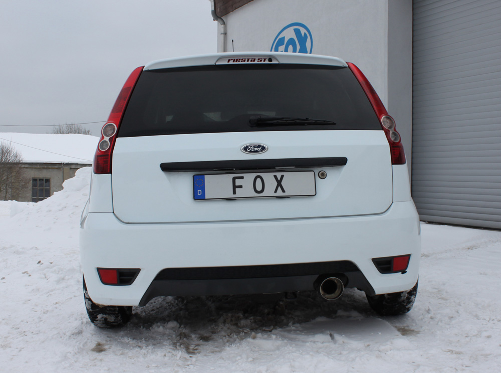 Fox Auspuff Sportauspuff Halbanlage für Ford Fiesta VI 1.2l 51/55kW 1.4l 44/51kW