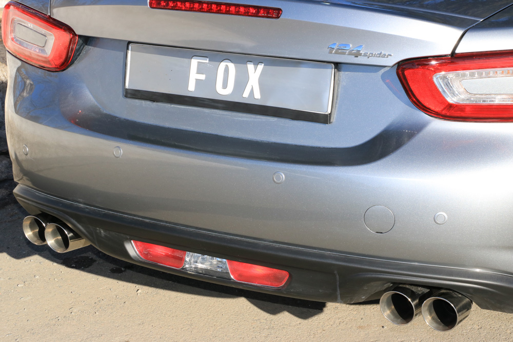 Fox Duplex Auspuff Sportauspuff Komplettanlage für Fiat 124 Spider 1.4l 103kW