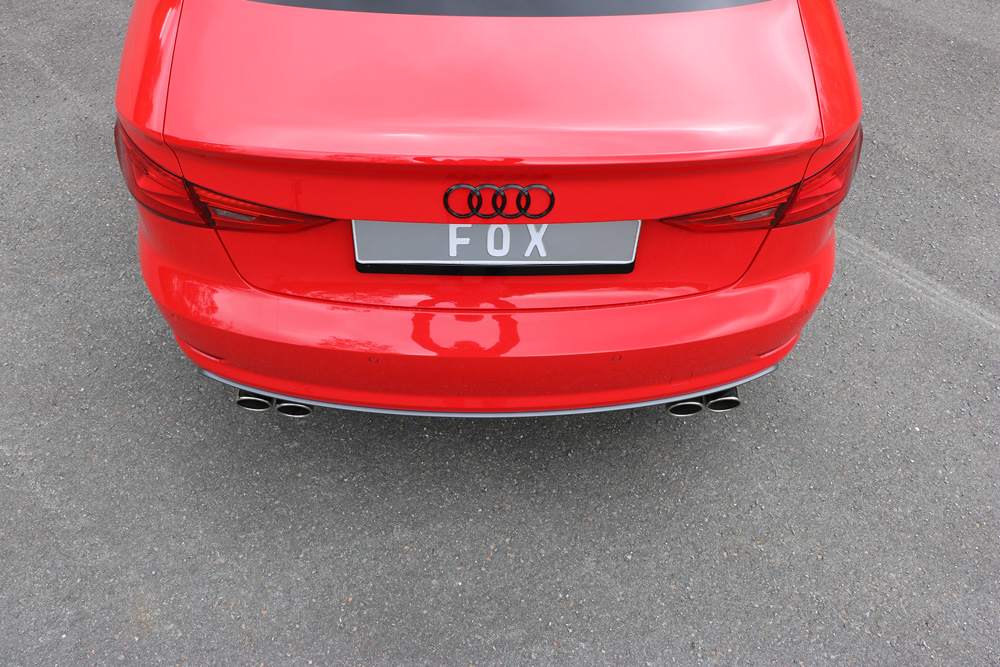 Fox Auspuff Duplex Sportauspuff Sportendschalldämpfer für Audi A3 8V Limo 1.4l