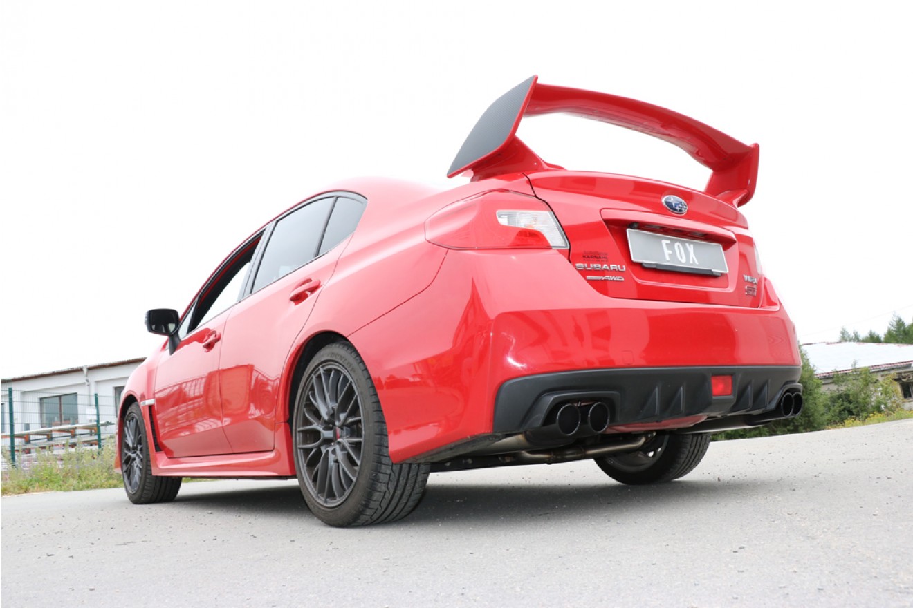 Fox Duplex Auspuff Sportauspuff Komplettanlage für Subaru WRX V1 Stufenheck 2.5l
