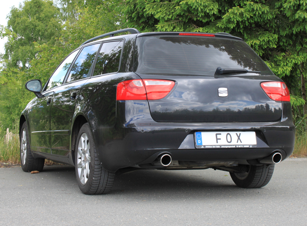 Fox Auspuff Sportauspuff Duplex Sportendschalldämpfer für Seat Exeo - 3R 1,6l