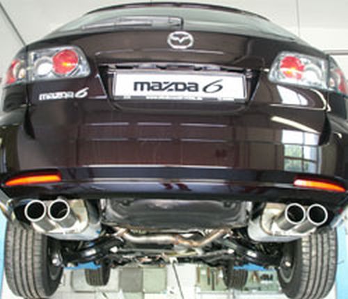 Fox Duplex Auspuff Sportauspuff Endschalldämpfer für Mazda 6 Facelift 2.0l 108kW