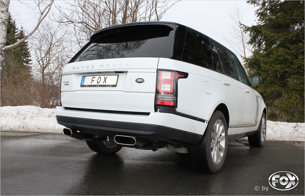 Fox Duplex Sportauspuff Komplettanlage Land Rover Range Rover IV - MK 5,0l 374kW Fox Duplex Sportauspuff Komplettanlage Land Rover Range Rover IV - MK 5,0l 374kW