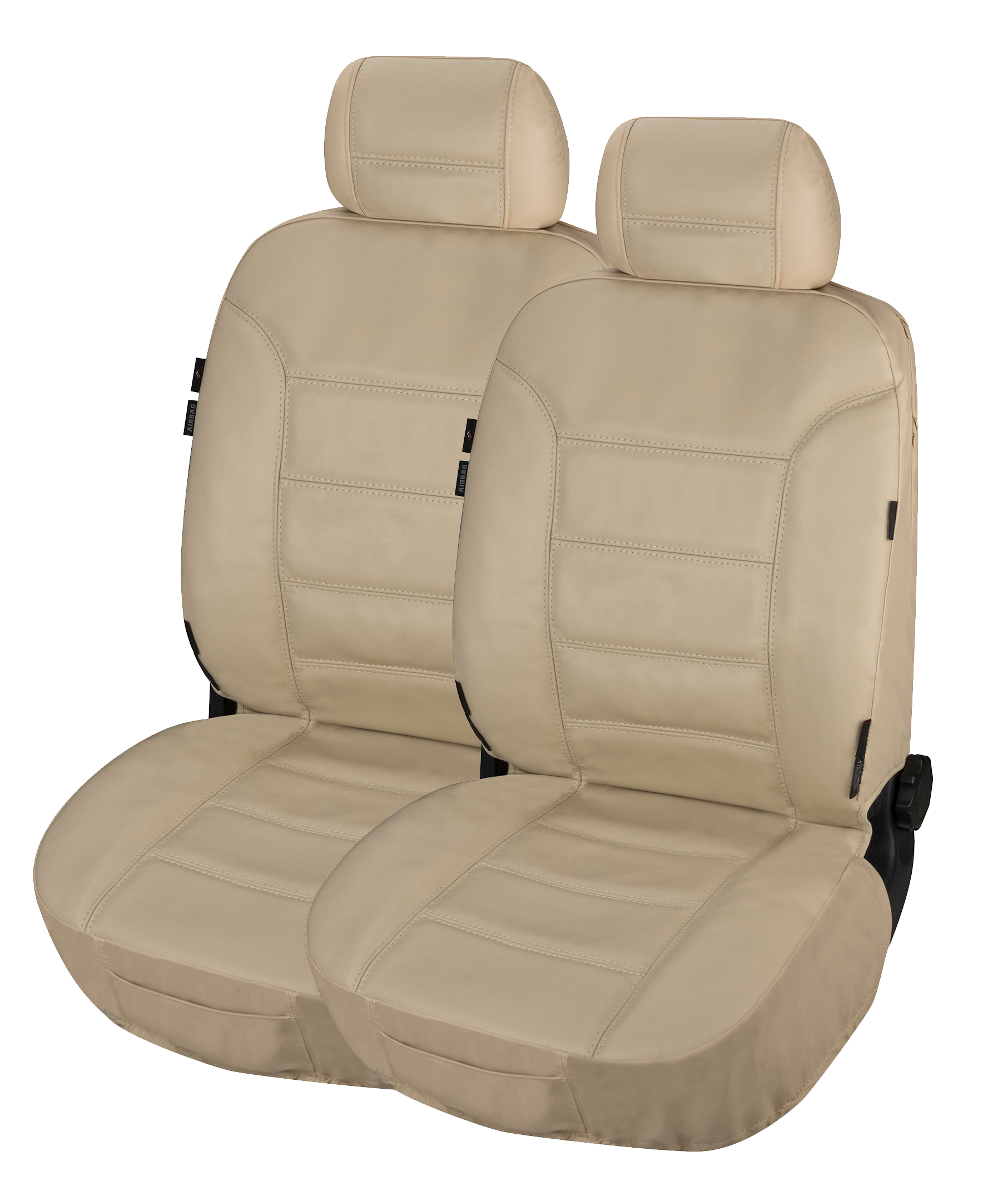 Sitzbezug Set Sitzbezüge Auto Schonbezüge Sitzauflage echtes Leder beige
