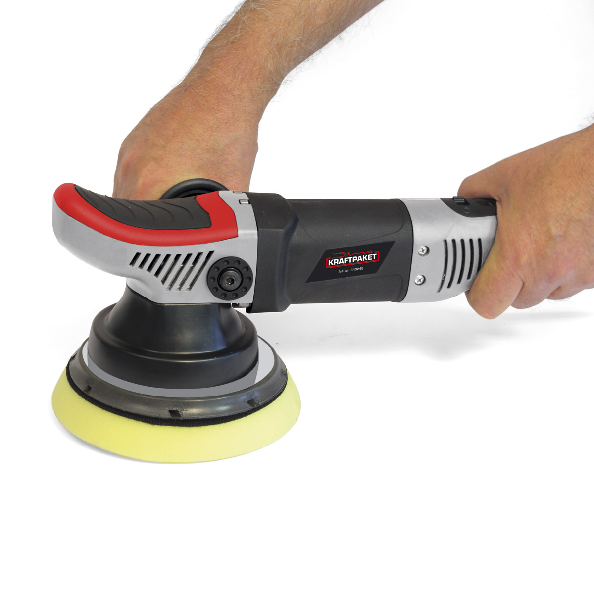 Dino Kraftpaket Exzenter Poliermaschine mit Zwangsrotation Set Auto 8mm Hub 710W