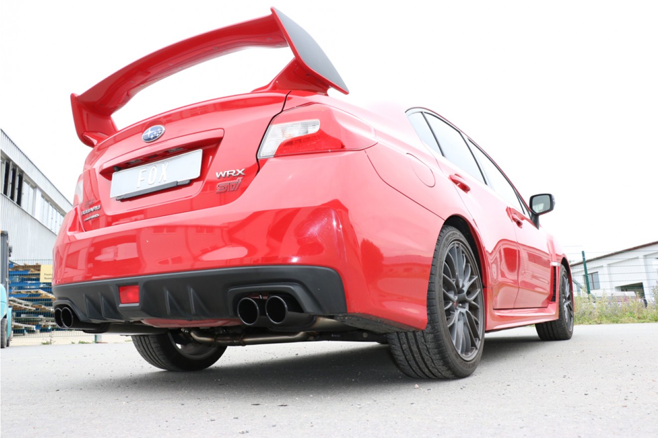 Fox Duplex Auspuff Sportauspuff Komplettanlage für Subaru WRX V1 Stufenheck 2.5l