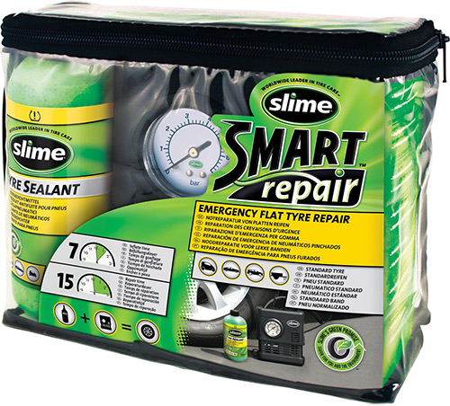 Slime Reifen Pannenset mit Kompressor+Dichtmittel Tire Repair Kit Smart Repair