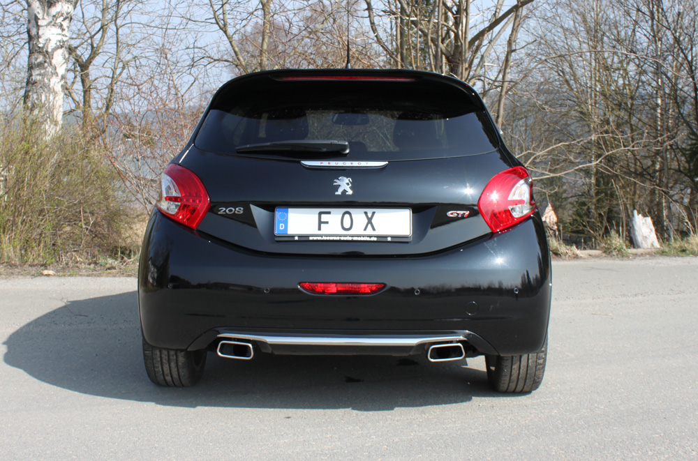 Fox Duplex Auspuff Sportauspuff Komplettanlage für Peugeot 208 GTI 1.6l 147kW