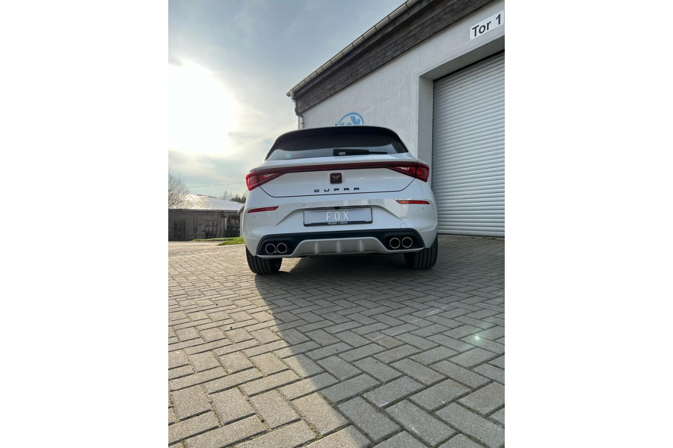 Fox Duplex Auspuff Sportauspuff Endschalldämpfer für Cupra Leon 4x2 KL 2,0 221kW