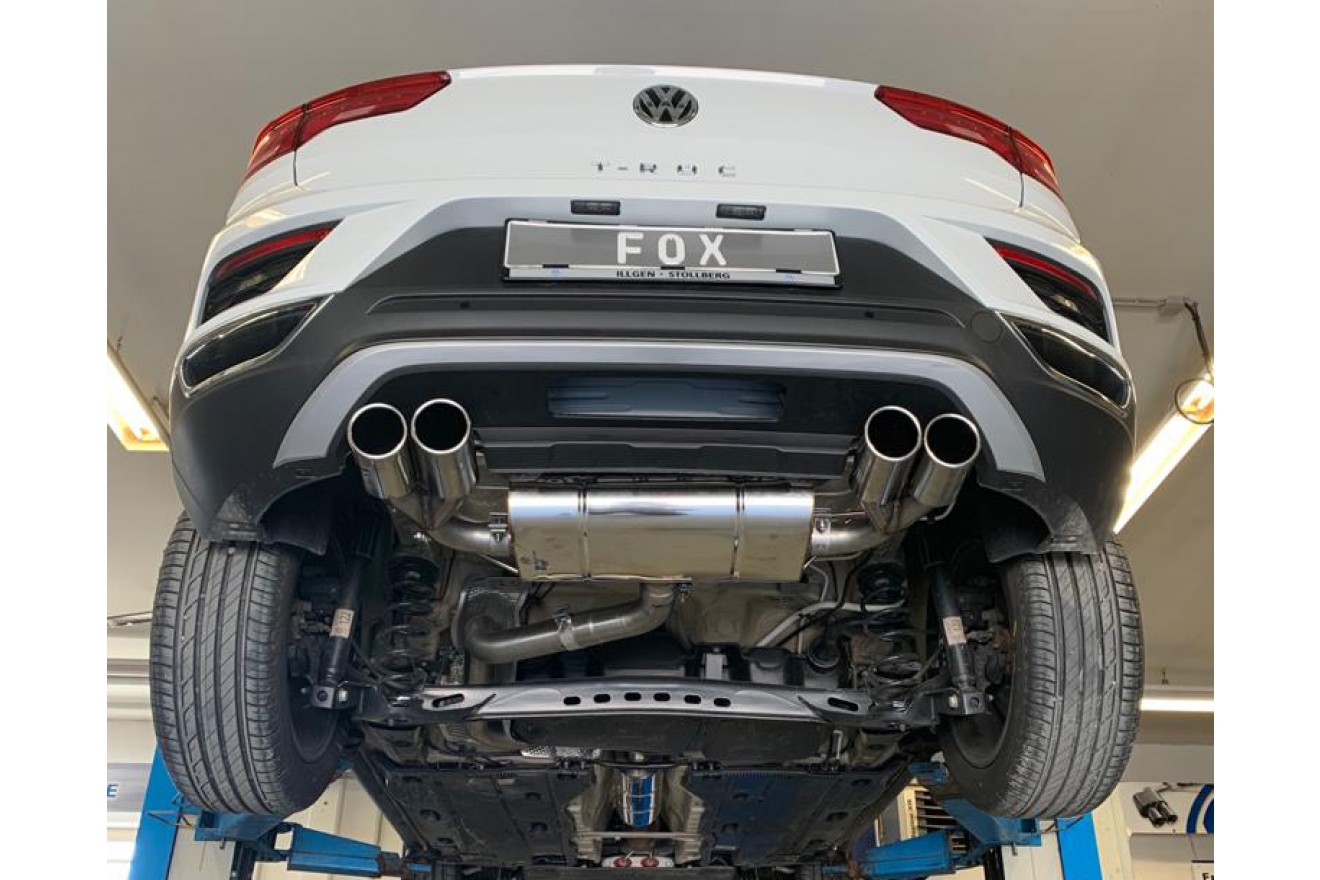 Fox Duplex Auspuff Sportauspuff Komplettanlage für VW T-Roc Frontantrieb 1.0l