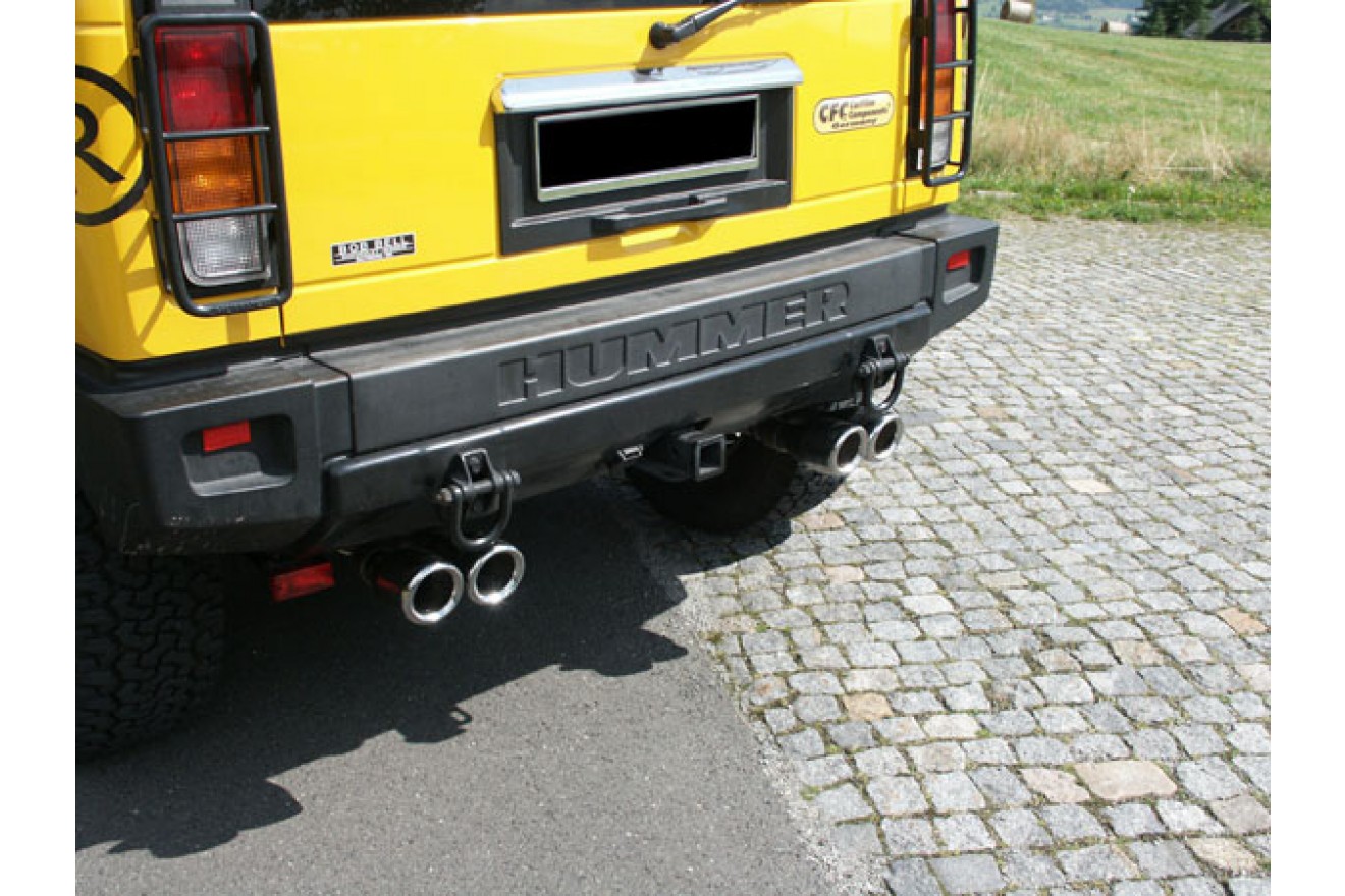 Fox Duplex Auspuff Sportauspuff Endschalldämpfer für Hummer H2 6,2l 289kW Bj.08-