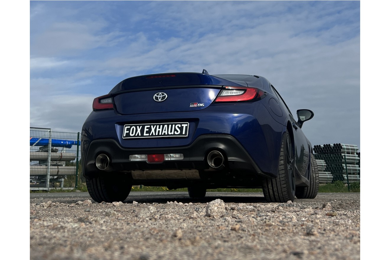 Fox Duplex Auspuff Sportauspuff Endschalldämpfer für Toyota GR86 2,4l 172kW