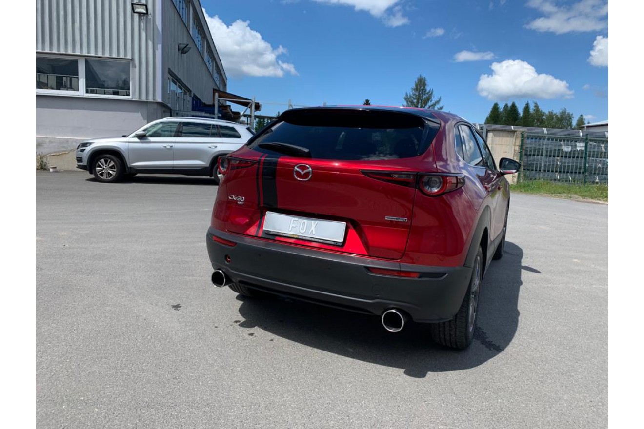 Fox Duplex Auspuff Sportauspuff Endschalldämpfer für Mazda CX30 X180 AT AWD 2.0l