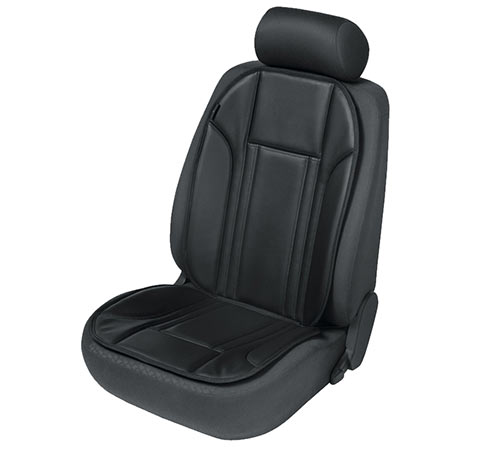 Sitzaufleger Sitzauflage Ravenna schwarz Kunstleder Sitzschoner für Peugeot 206