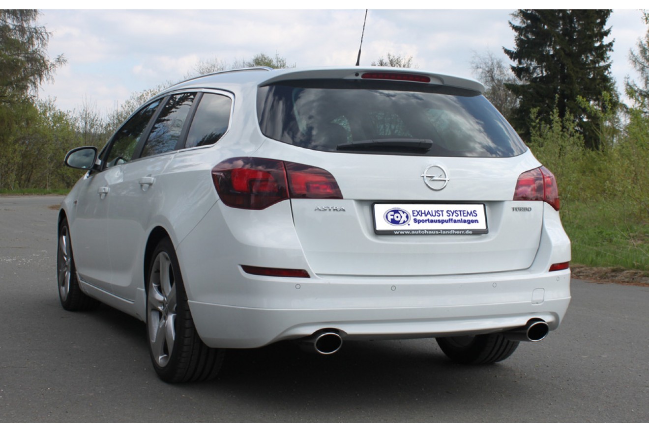 Fox Duplex Auspuff Sportauspuff Komplettanlage für Opel Astra J Sports Tourer