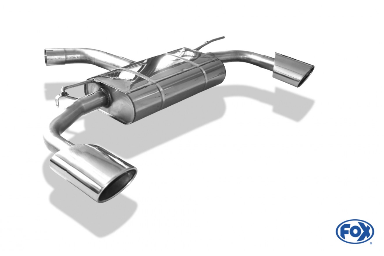 Fox Auspuff Duplex Sportauspuff Sportendschalldämpfer für Audi A3 8V Sportback