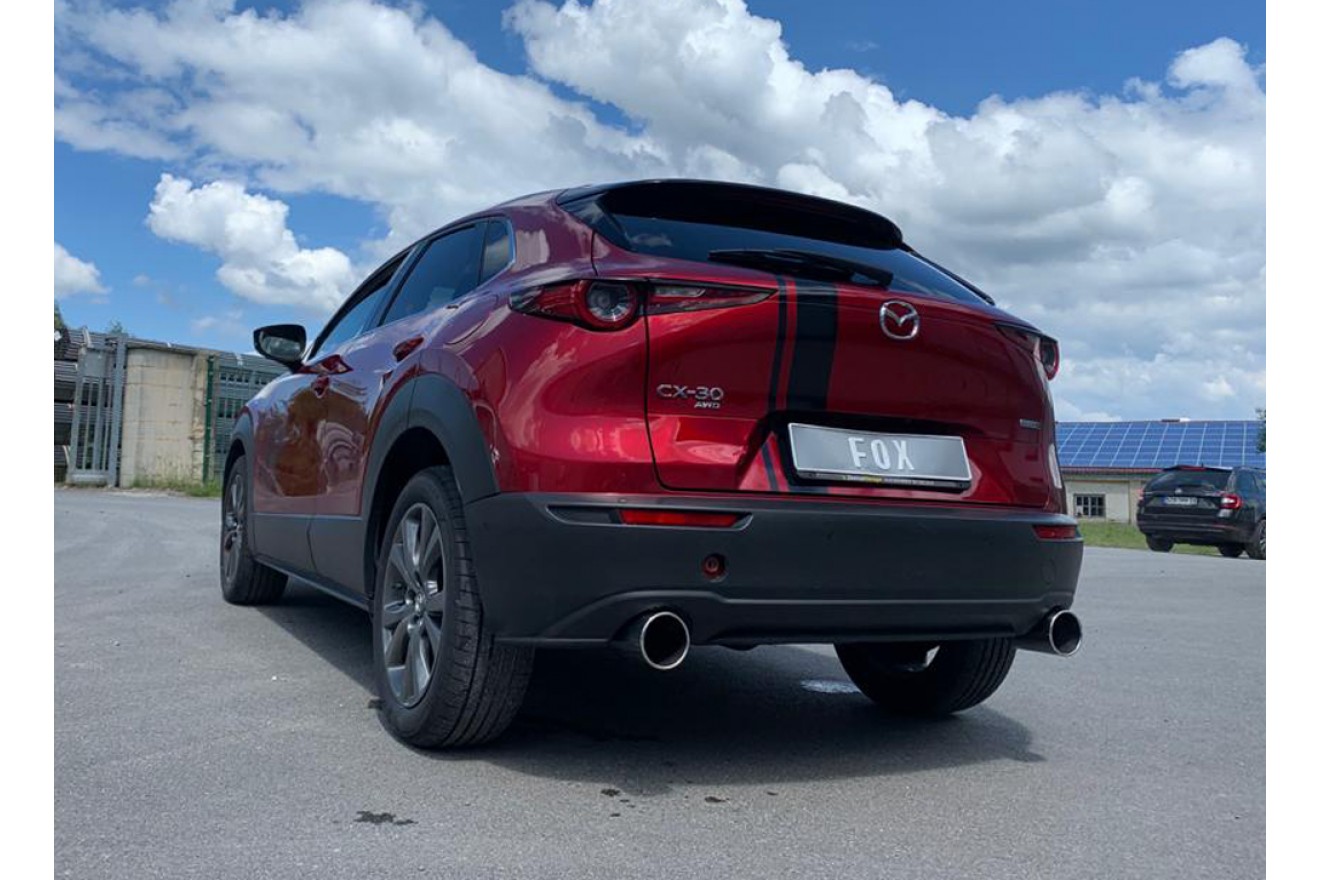 Fox Duplex Auspuff Sportauspuff Endschalldämpfer für Mazda CX30 X180 AT AWD 2.0l