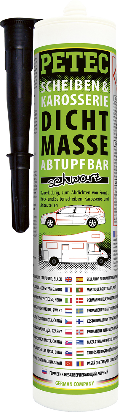 Petec Scheiben Karosseriedichtmasse Scheibendichtmasse schwarz 310ml 83300