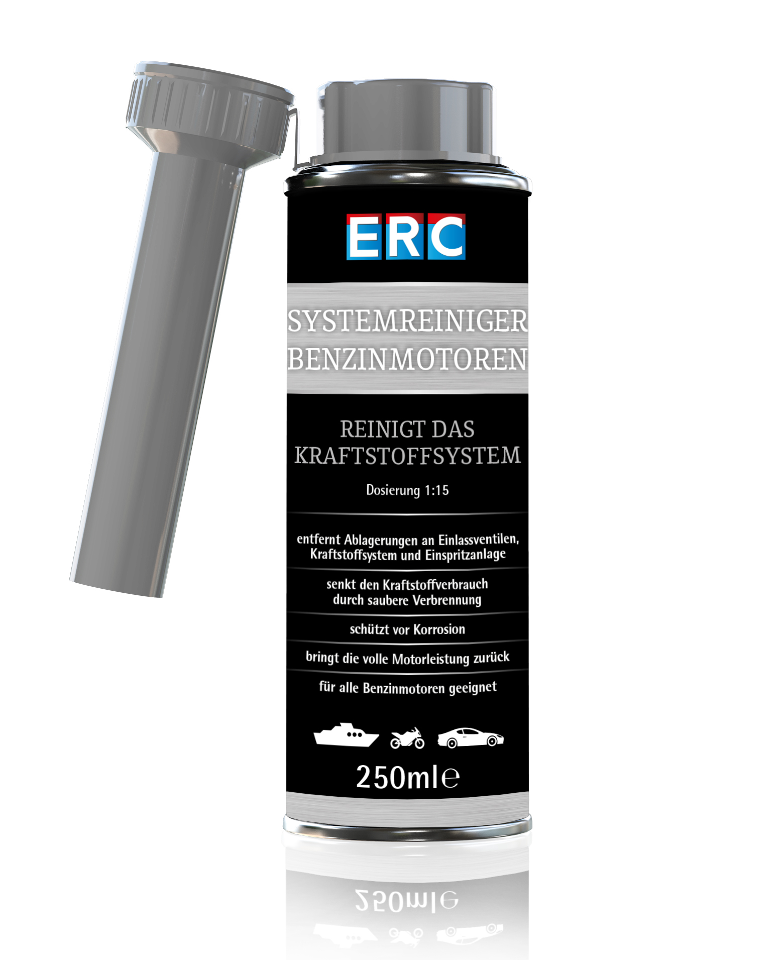 1 x 250 ml ERC System Reiniger Benzinmotoren Benzin Reiniger Benzinsystemreiniger