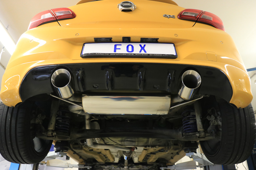 Fox Duplex Auspuff Sportauspuff Komplettanlage für Opel Corsa E OPC 1.6l 152kW