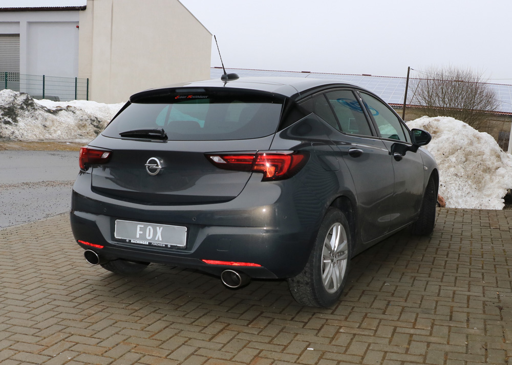 Fox Duplex Auspuff Sportauspuff Komplettanlage für Opel Astra K 1.6l Turbo 147kW