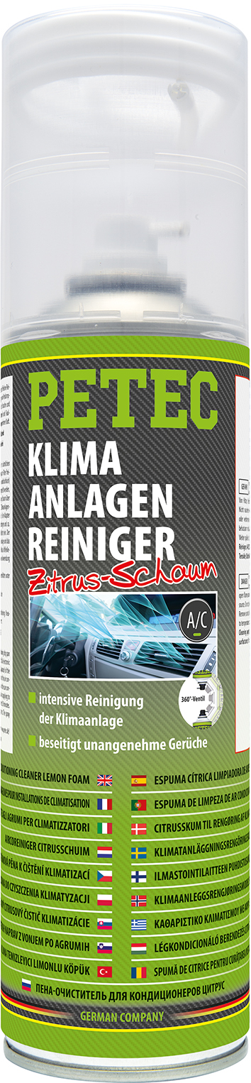 Petec Klimaanlagenreiniger Spray Klima Zitrus Schaum 500ml 71350