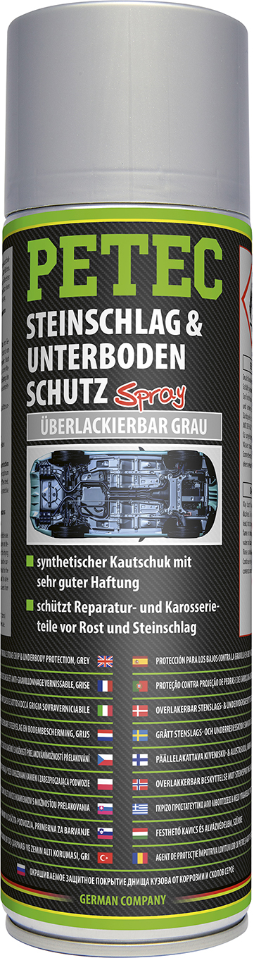 Petec Steinschlag- & Unterbodenschutz grau Kautschuk überlackierbar 500ml 73350