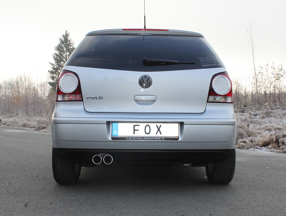 Fox Auspuff Sportauspuff Komplettanlage für VW Polo 9N 1.2l 40/44/47/51kW 