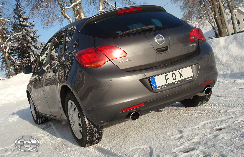 Fox Duplex Auspuff Sportauspuff Komplettanlage Opel Astra J 1,4l Turbo 88/103kW