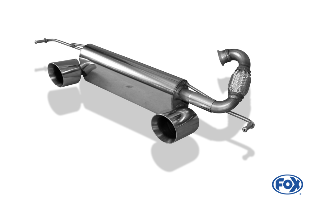 Fox Duplex Auspuff Sportauspuff Endschalldämpfer für Smart Forfour 453 1.0l 52kW