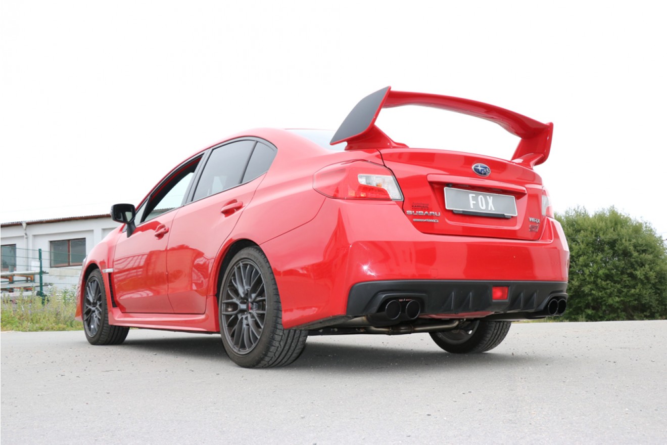 Fox Duplex Auspuff Sportauspuff Komplettanlage für Subaru WRX V1 Stufenheck 2.5l