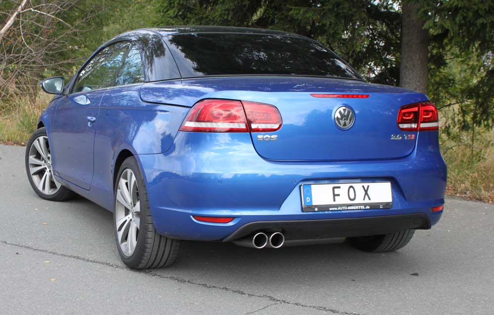 Fox Auspuff Sportauspuff Endschalldämpfer für VW Eos 1F Facelift 2.0l TFSI