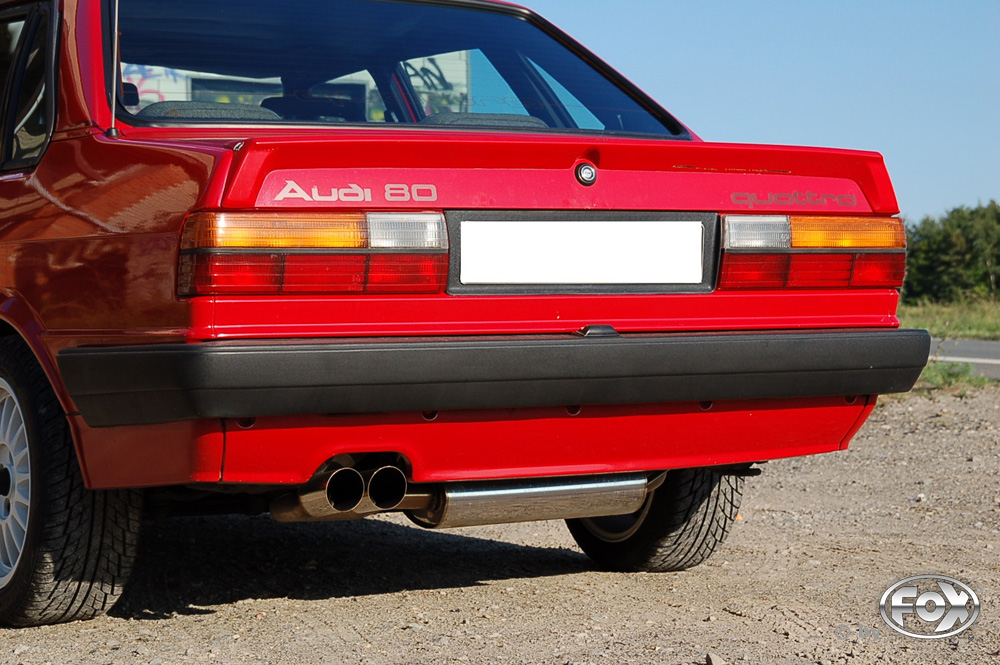 Fox Auspuff Sportauspuff für Audi 80/90 Typ 81 quattro 1.8l 66/81/82kW