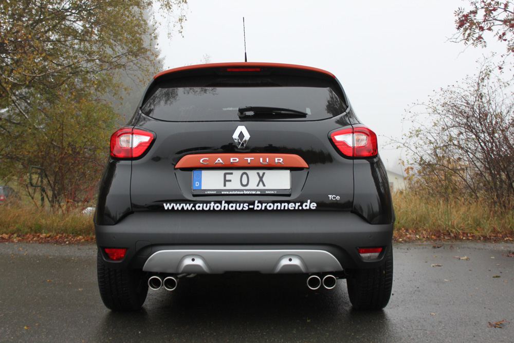 Fox Duplex Auspuff Sportauspuff für Renault Capture 0,9l 66kW 0,9l 66kW 1,5l D