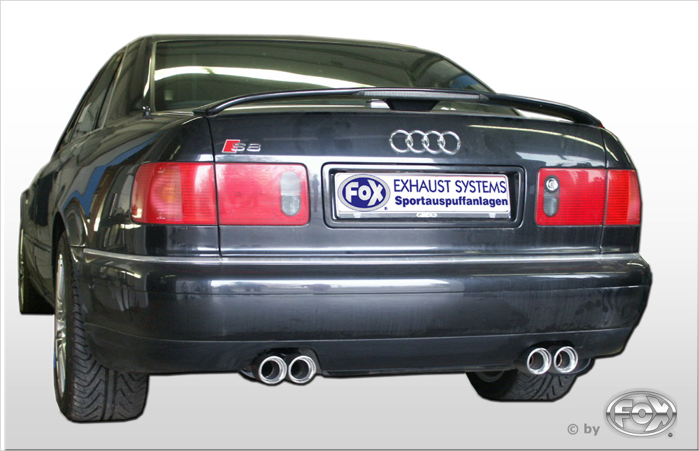 Fox Duplex Auspuff Sportauspuff für Audi S8 D2 4.2l 175/180/220/228/250kW
