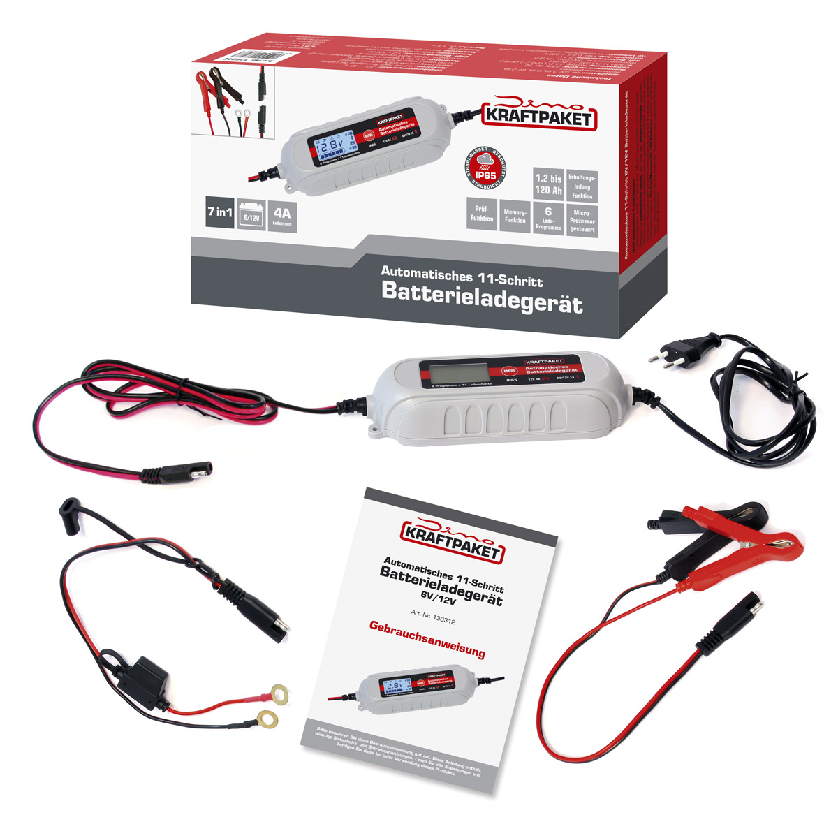 DINO LADEGERÄT KRAFTPAKET STARTHILFE JUMPSTARTER POWER BANK 18.000mAh 600A