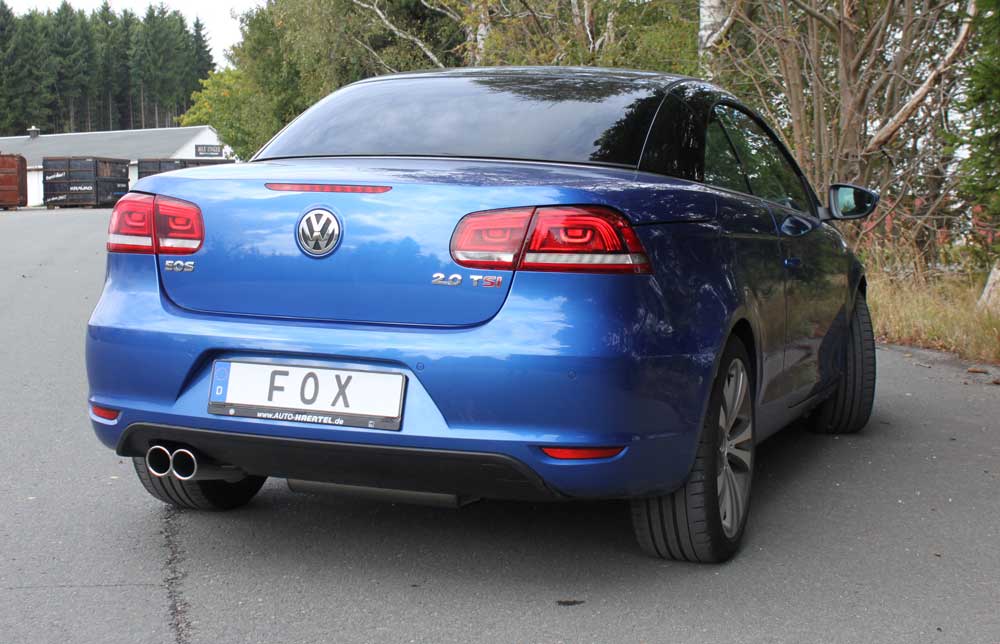 Fox Auspuff Sportauspuff Endschalldämpfer für VW Eos 1F Facelift 2.0l TFSI