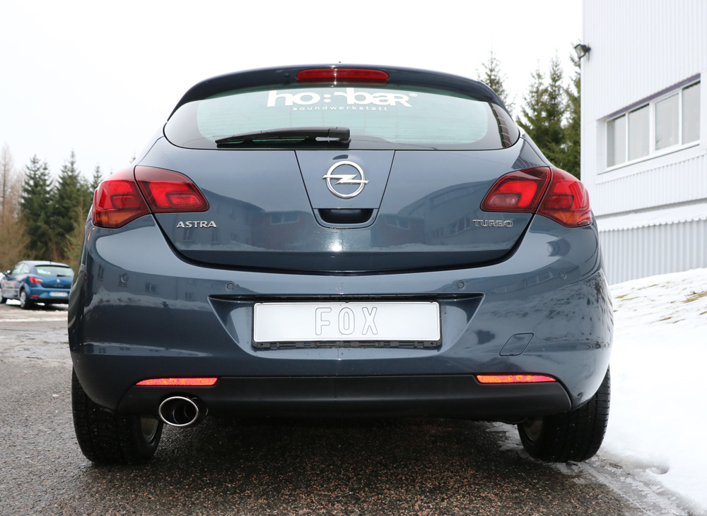 Fox Auspuff Sportauspuff Sportendschalldämpfer für Opel Astra J Limo 1.4l Turbo