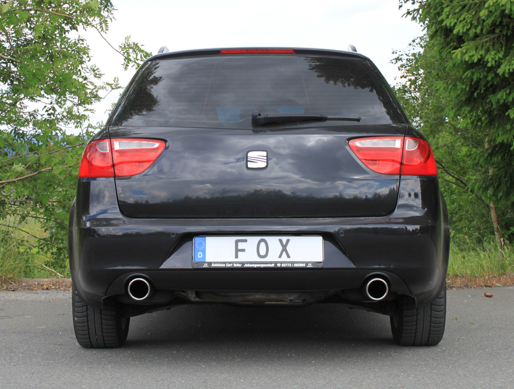 Fox Auspuff Sportauspuff Duplex Sportendschalldämpfer für Seat Exeo - 3R 1,6l