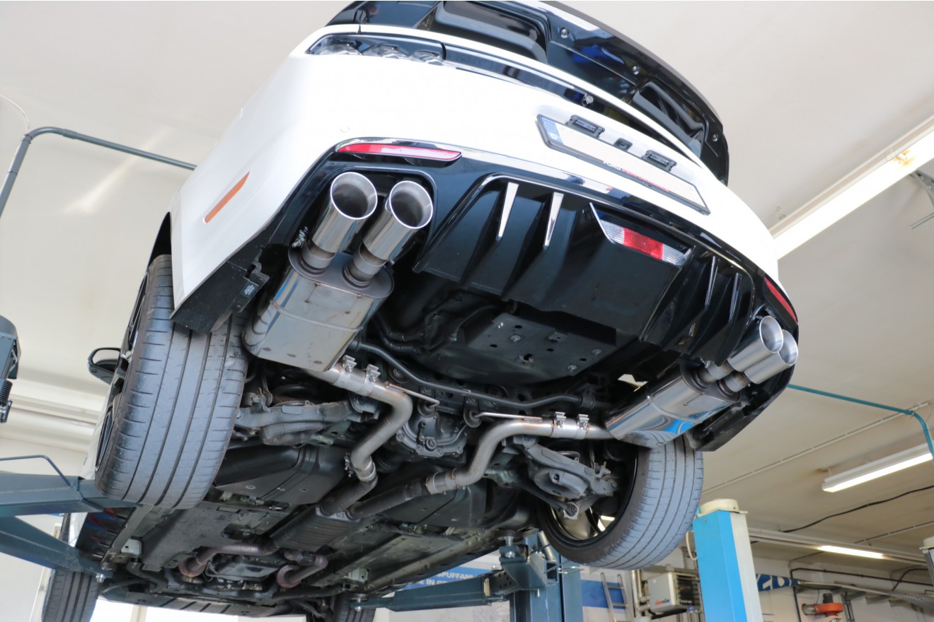 Fox Duplex Auspuff Sportauspuff Endschalldämpfer für Ford Mustang 6 Coupe Cabrio